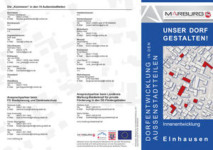 Dorfentwicklung Marburg, Faltblatt Seite 1, Universitätsstadt Marburg